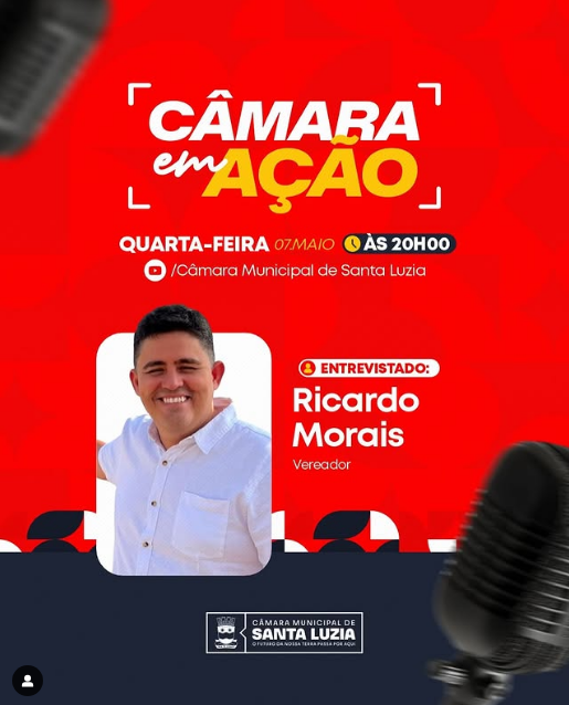 Líder da oposição, Ricardo Morais, participa do #CâmaraEmAção com Like e Deslike e prestação de contas