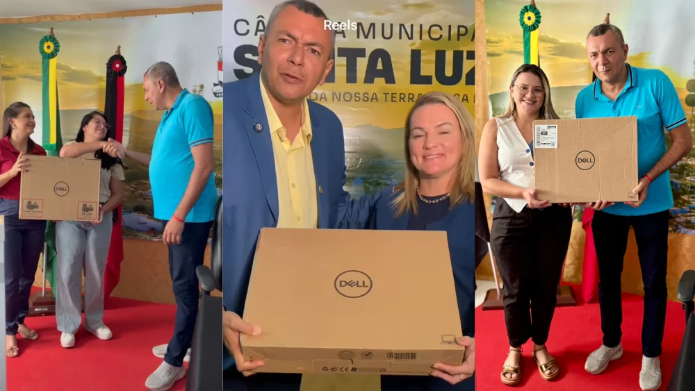 Presidente da Câmara de Santa Luzia entrega notebooks e reforça modernização do Poder Legislativo